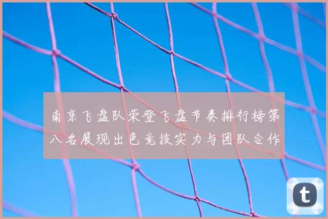 南京飞盘队荣登飞盘节奏排行榜第八名展现出色竞技实力与团队合作精神