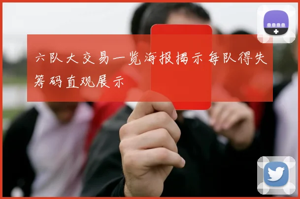 六队大交易一览海报揭示每队得失筹码直观展示